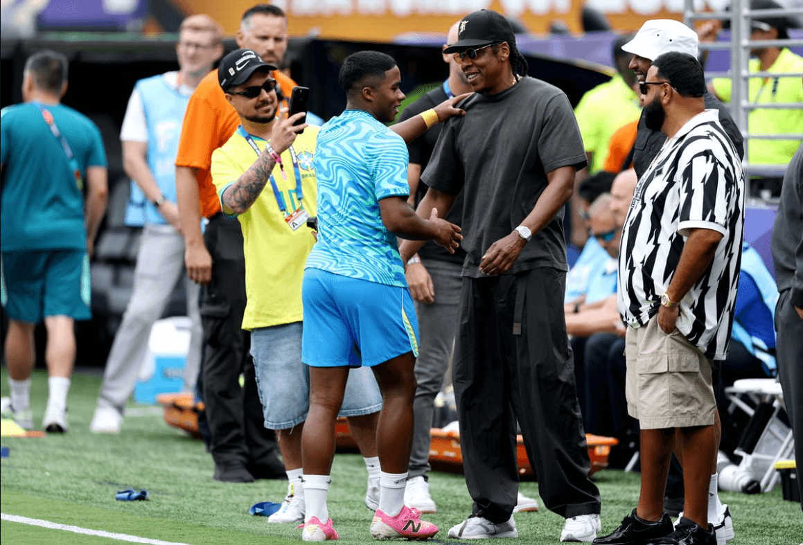Jay-Z, Travis Scott, And DJ Khaled Spotted At Brazil’s World Cup Upset