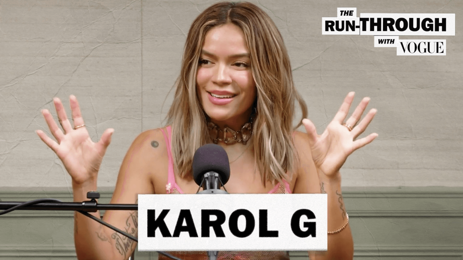 Karol G on The Run-Through with Vogue