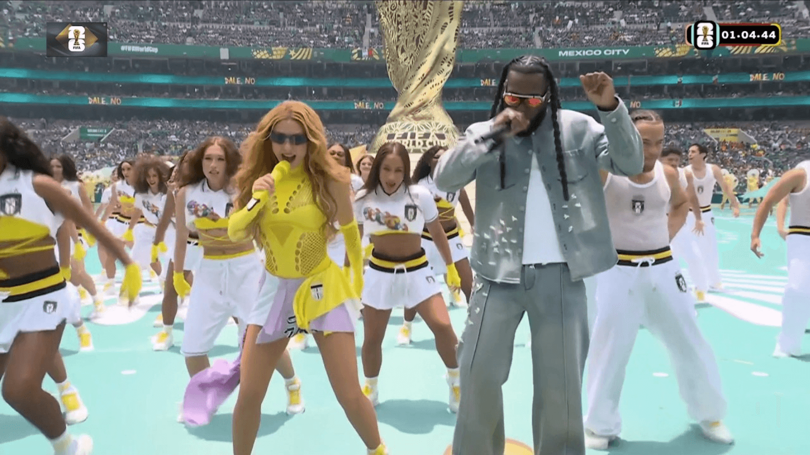 Shakira and Burna Boy perform at FIFA World Cup 2026