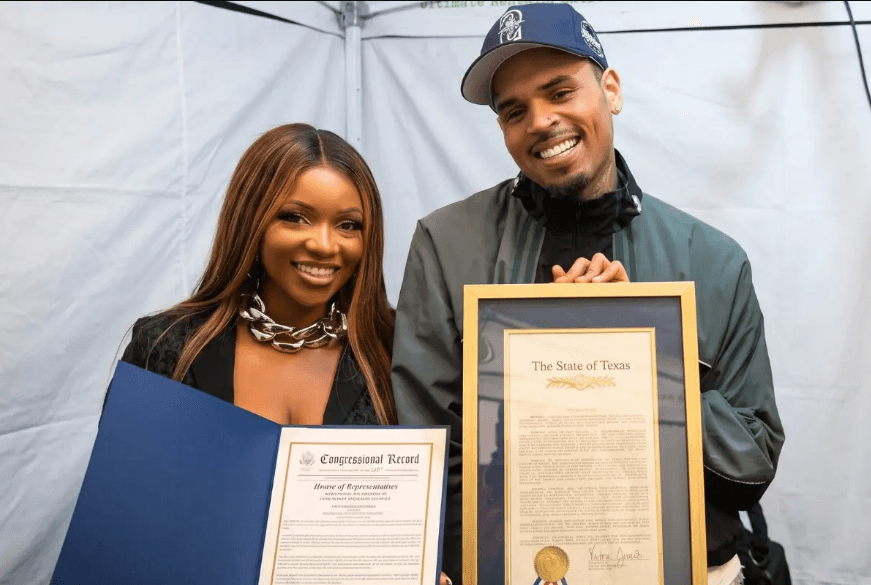 Jasmine Crockett Honors Chris Brown and Usher With Congressional Recognition